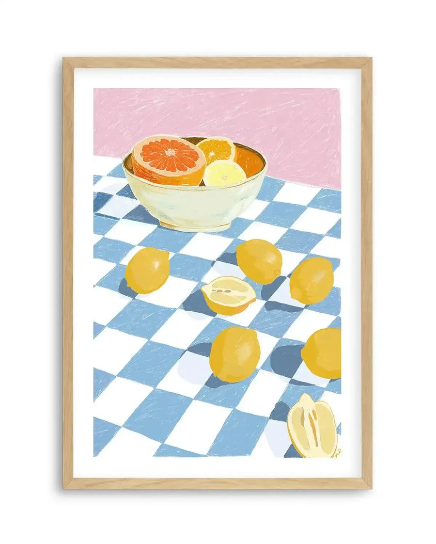 Ciotola Di Limone by Jenny Liz Rome Art Print-PRINT-Olive et Oriel-Jenny Liz Rome-A5 | 5.8" x 8.3" | 14.8 x 21cm-Oak-With White Border-Buy-Australian-Art-Prints-Online-with-Olive-et-Oriel-Your-Artwork-Specialists-Austrailia-Decorate-With-Coastal-Photo-Wall-Art-Prints-From-Our-Beach-House-Artwork-Collection-Fine-Poster-and-Framed-Artwork