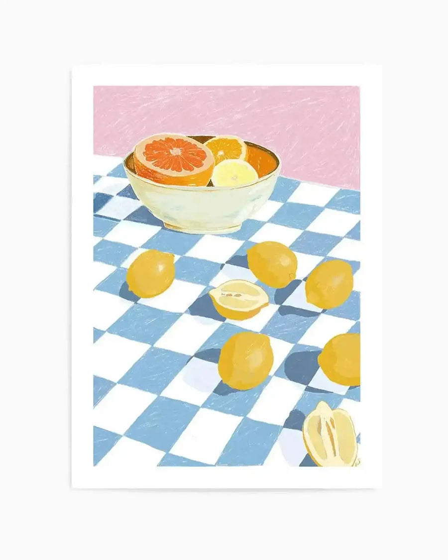 Ciotola Di Limone by Jenny Liz Rome Art Print from Olive et Oriel where you can shop wallpaper and artworks online