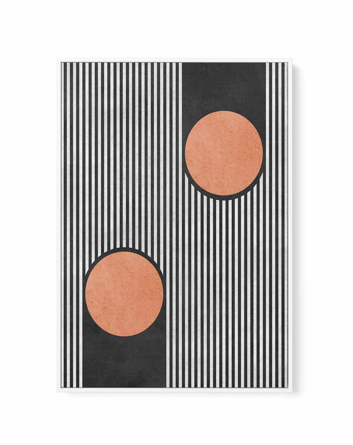 Circles On Black Background 2 by Vitor Costa | Framed Canvas Art Print from Olive et Oriel where you can shop wallpaper and artworks online