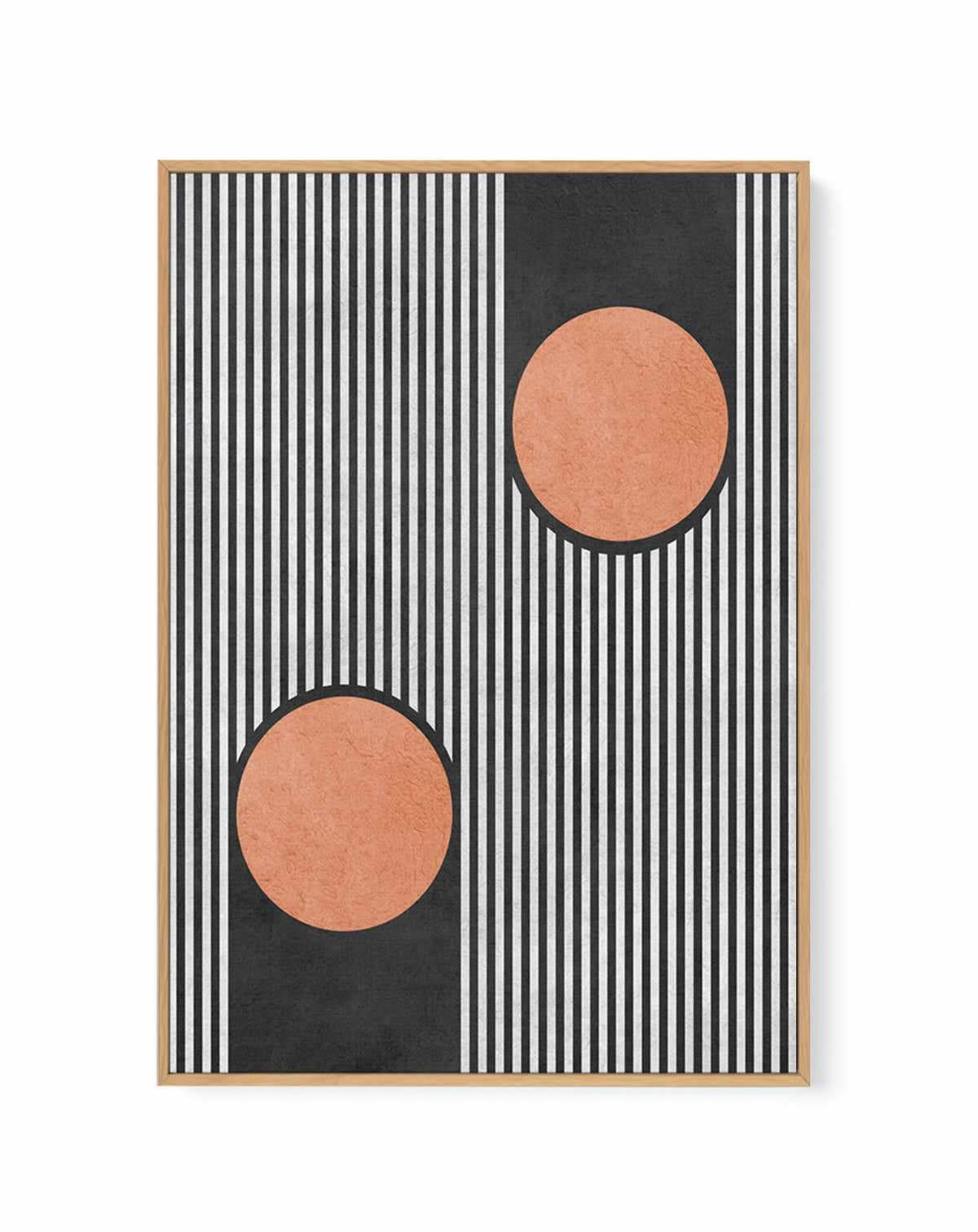 Circles On Black Background 2 by Vitor Costa | Framed Canvas Art Print from Olive et Oriel where you can shop wallpaper and artworks online