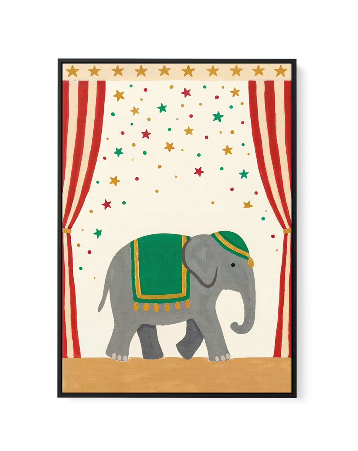 Circus Elephant | Framed Canvas Art Print