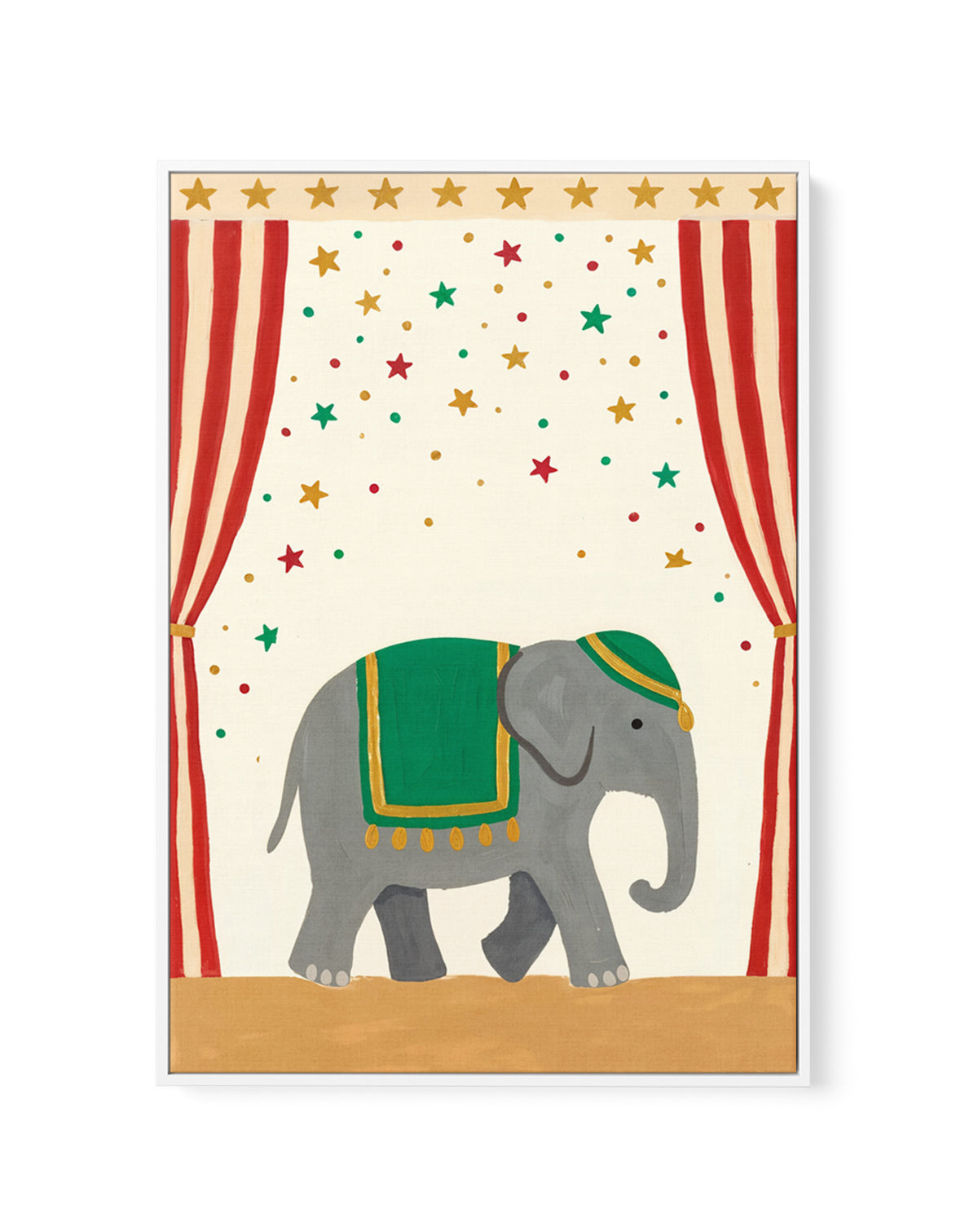 Circus Elephant | Framed Canvas Art Print