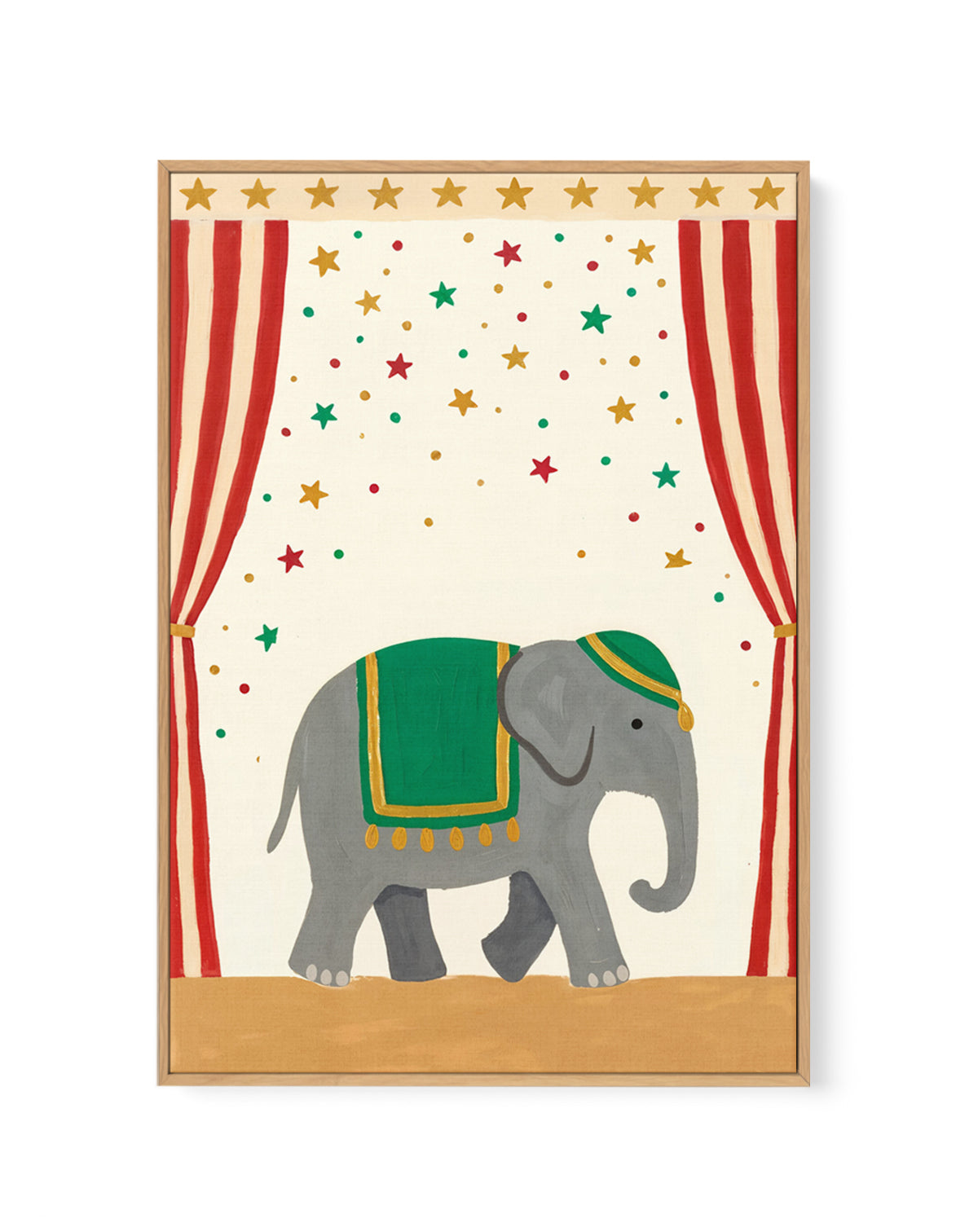 Circus Elephant | Framed Canvas Art Print