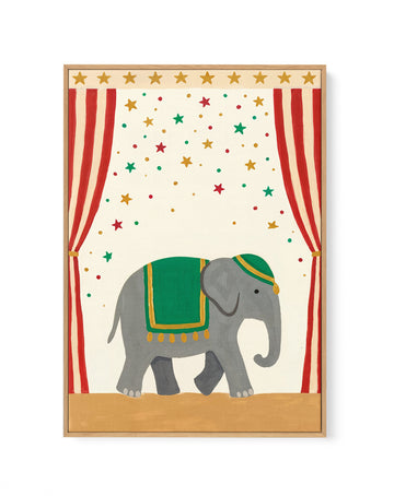 Circus Elephant | Framed Canvas Wall Art