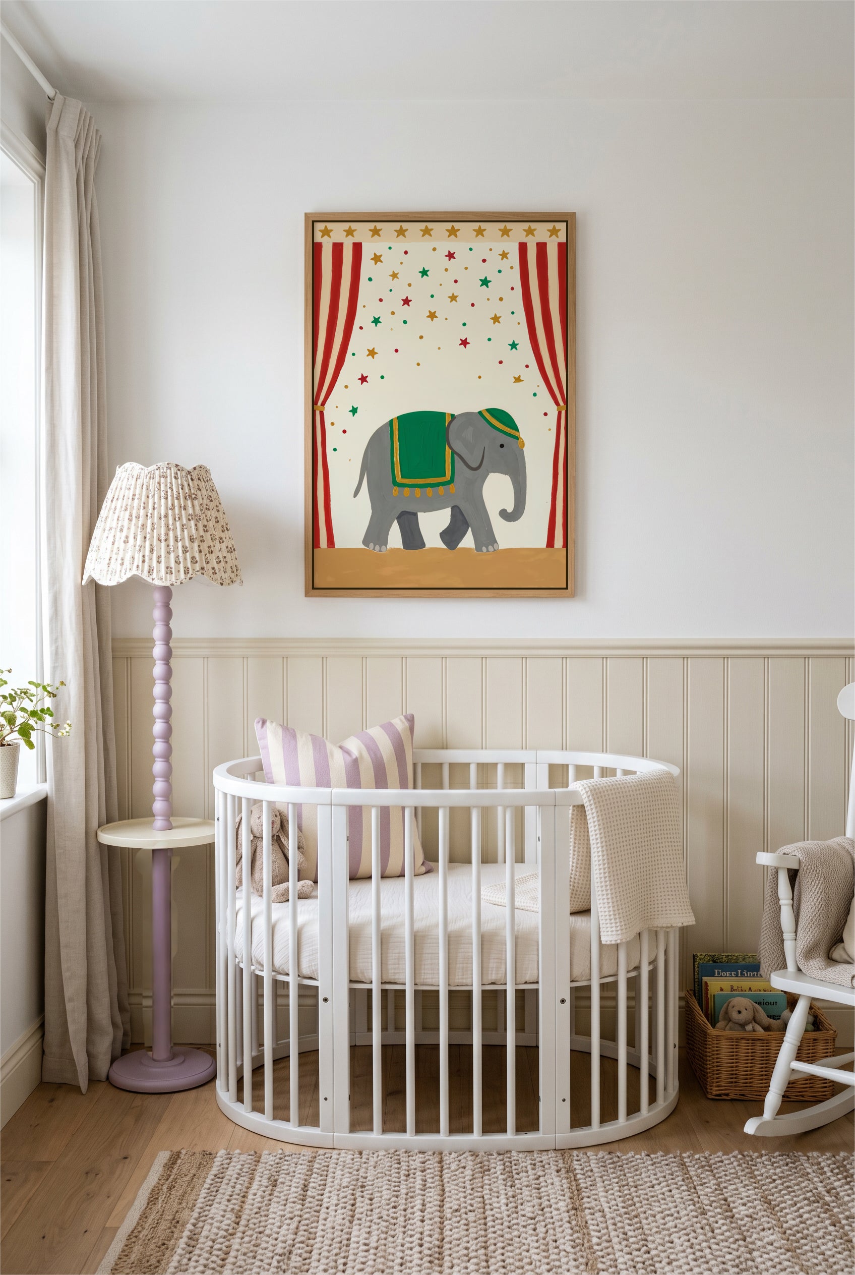 Circus Elephant | Framed Canvas Art Print