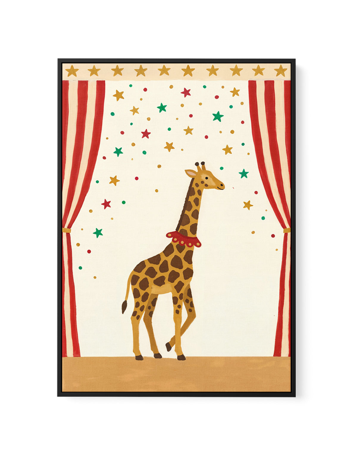 Circus Giraffe | Framed Canvas Art Print
