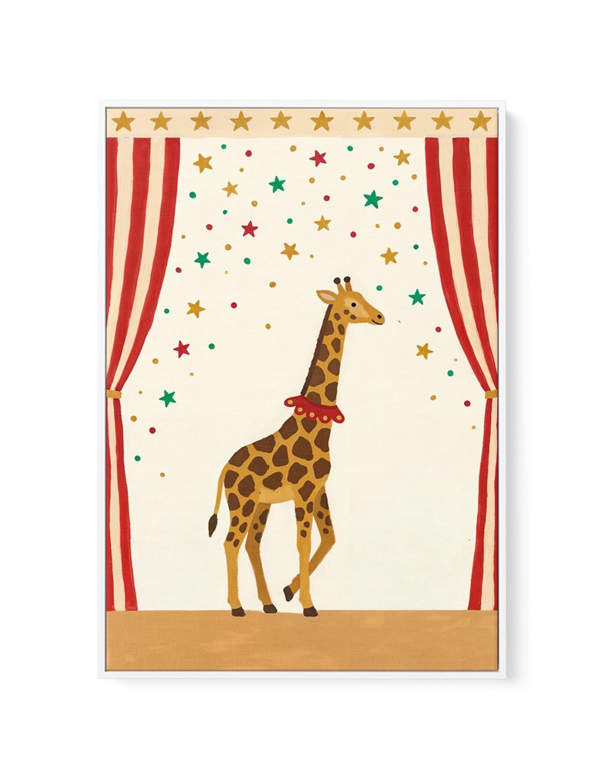 Circus Giraffe | Framed Canvas Art Print