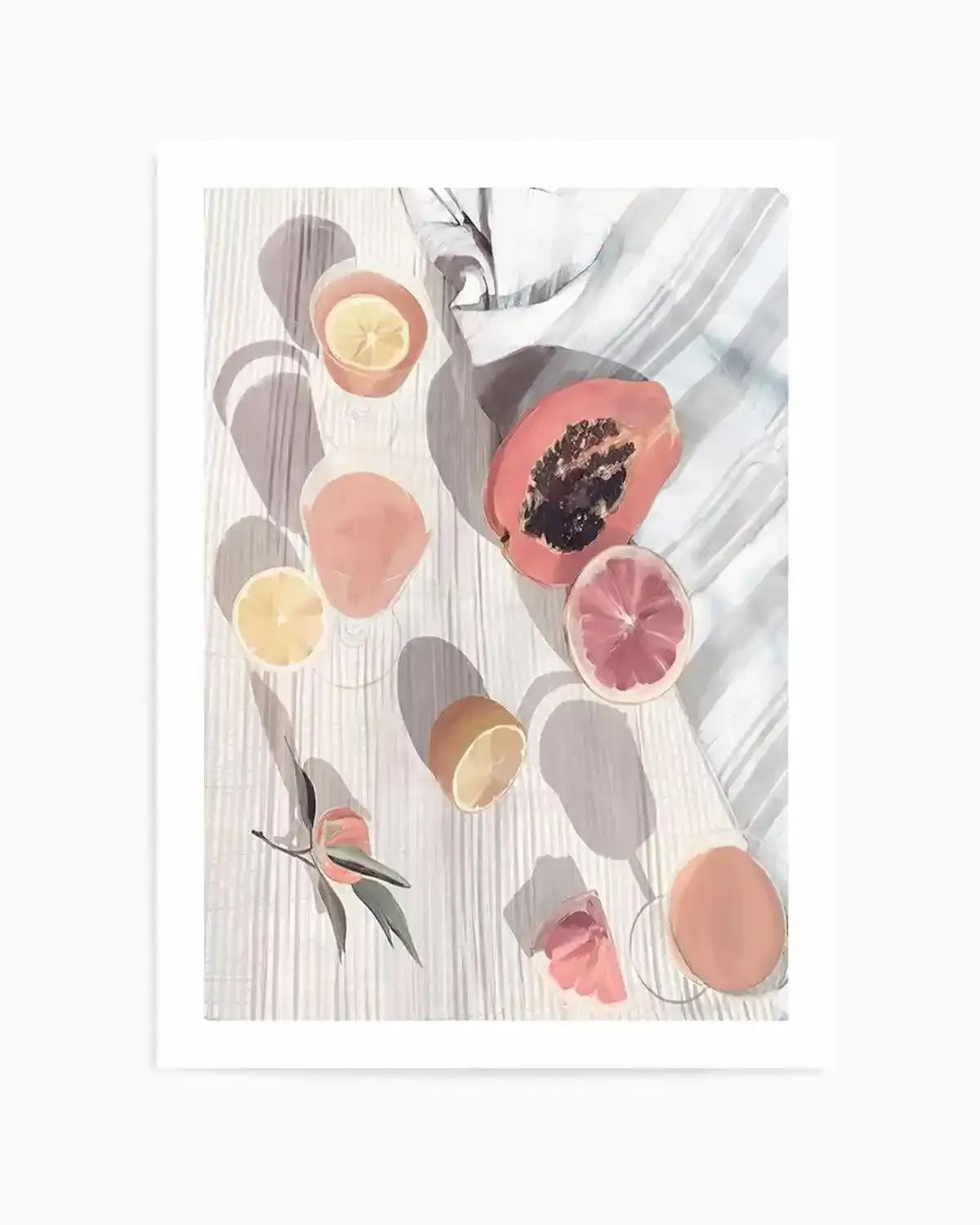 Citrus Still Life Art Print from Olive et Oriel where you can shop wallpaper and artworks online