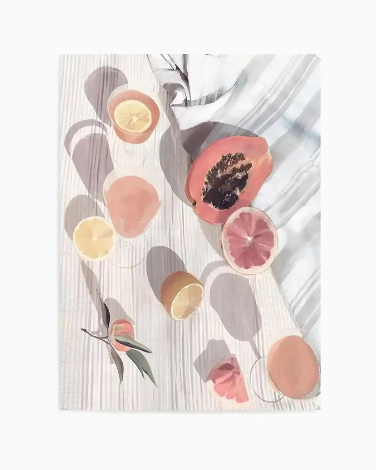 Citrus Still Life Art Print from Olive et Oriel where you can shop wallpaper and artworks online