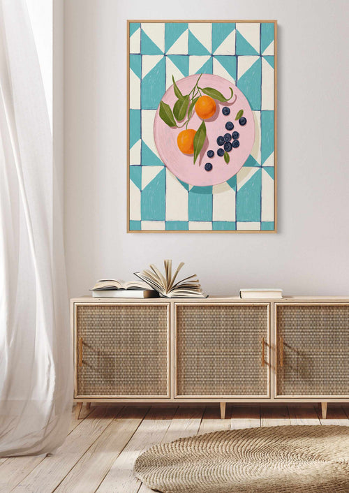 Citrus and Berries by Jenny Liz Rome | Framed Canvas Art Print