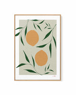 Citrus on Sage by Anna Morner | Framed Canvas Art Print