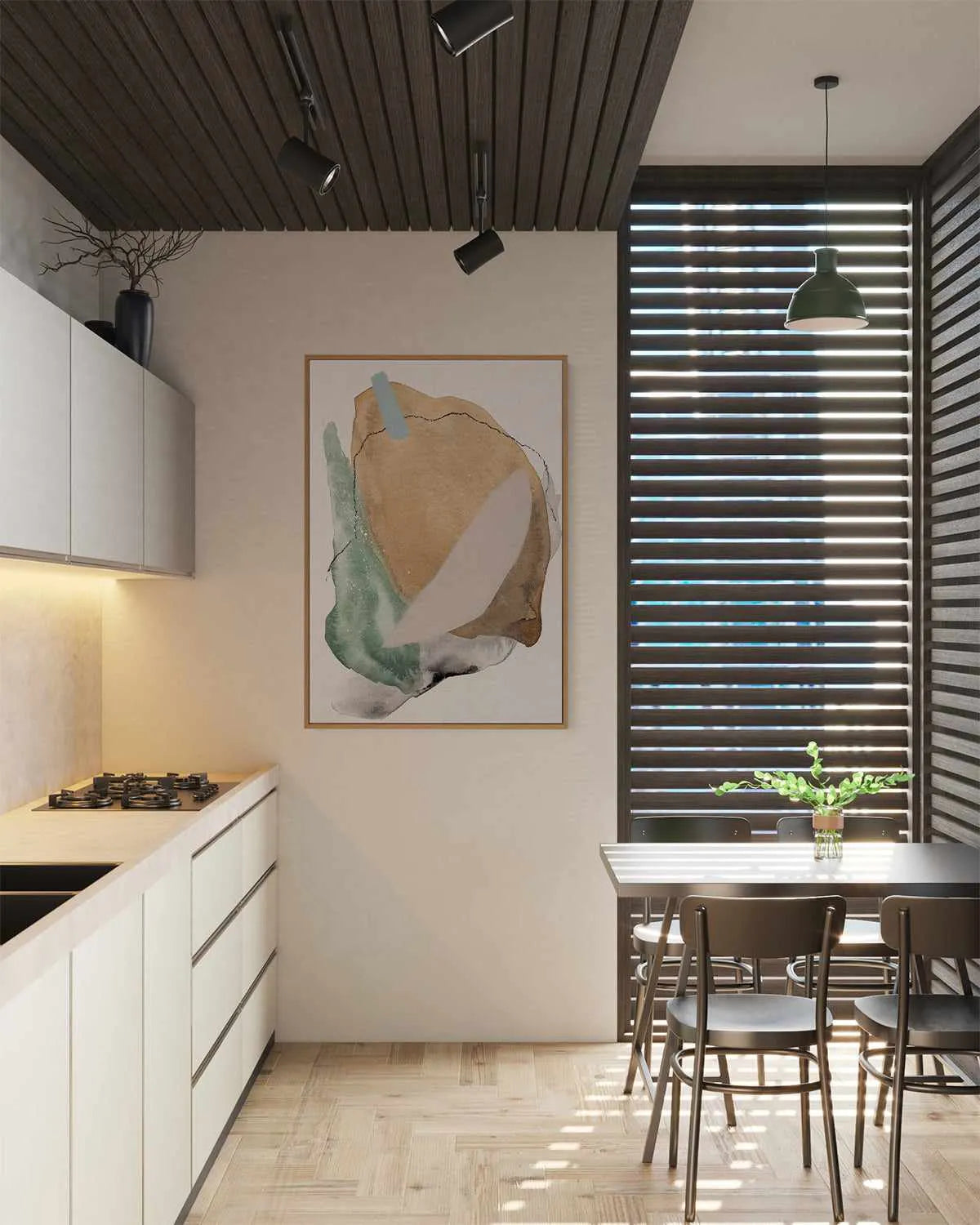 City Beach by Katharina Daneke | Framed Canvas Art Print from Olive et Oriel where you can shop wallpaper and artworks online