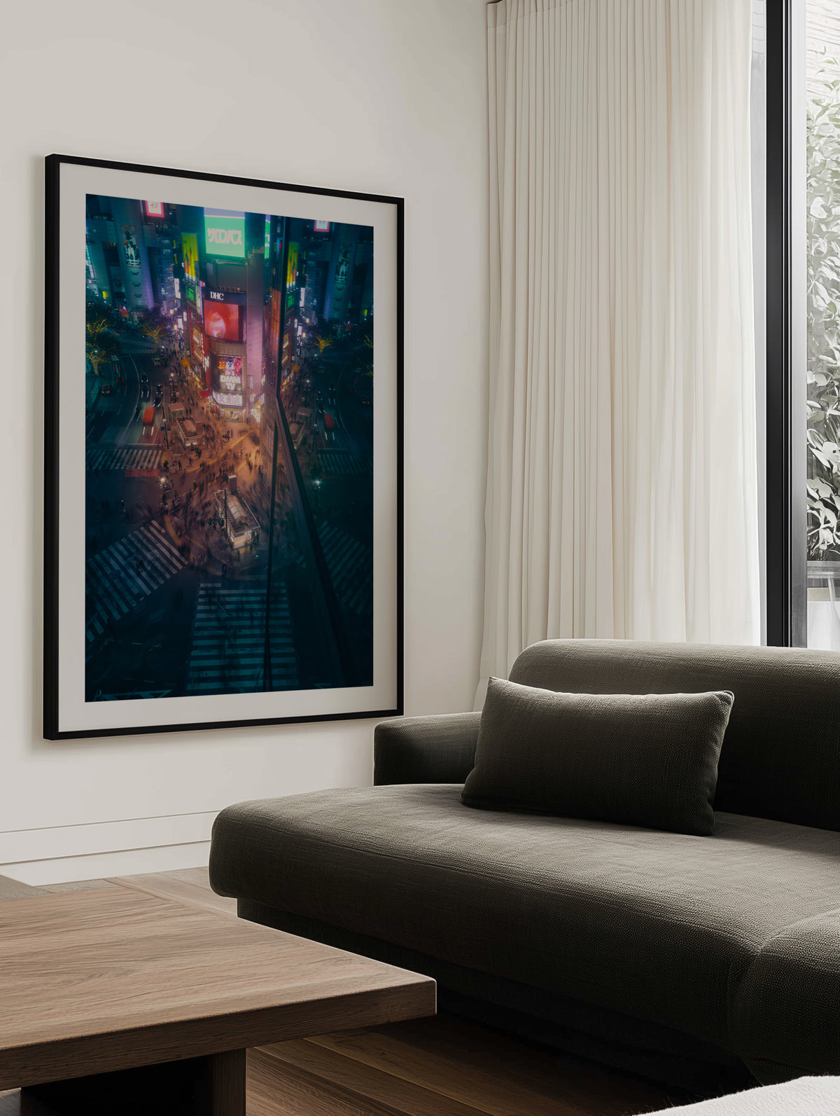 City Night Crossing by Javier De La | Art Print