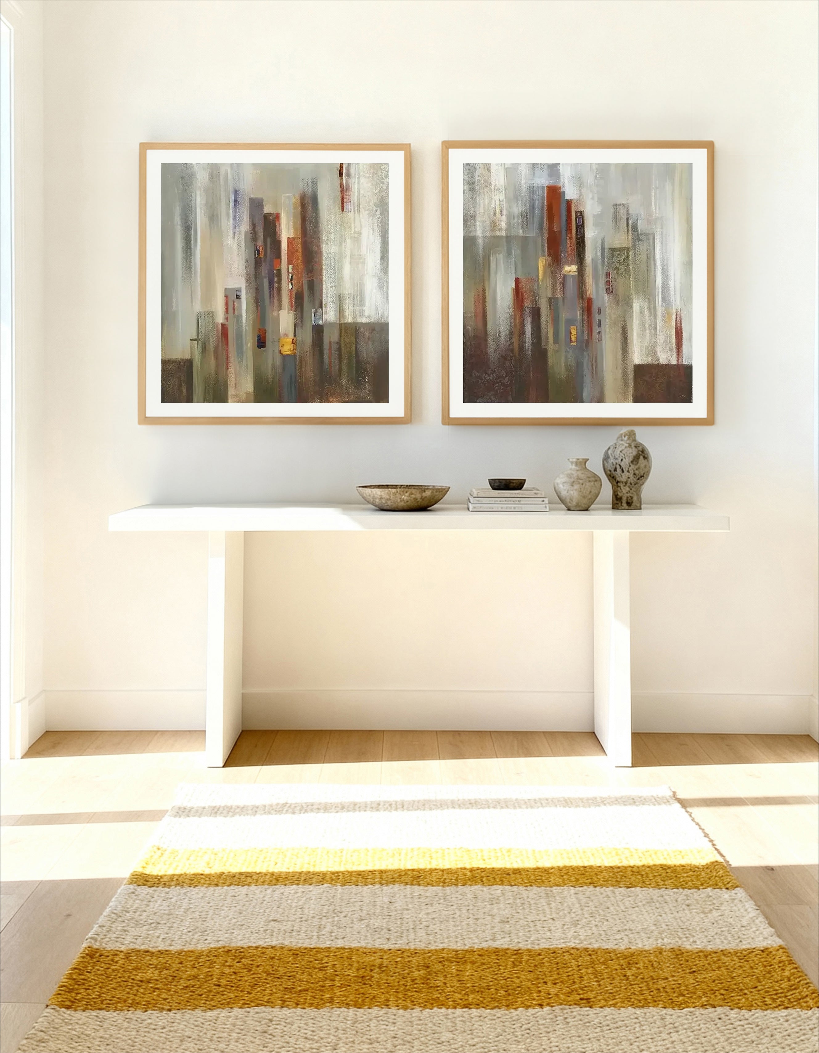 City Horizon & City Views Art Print Set of 2 | Matching Wall Art