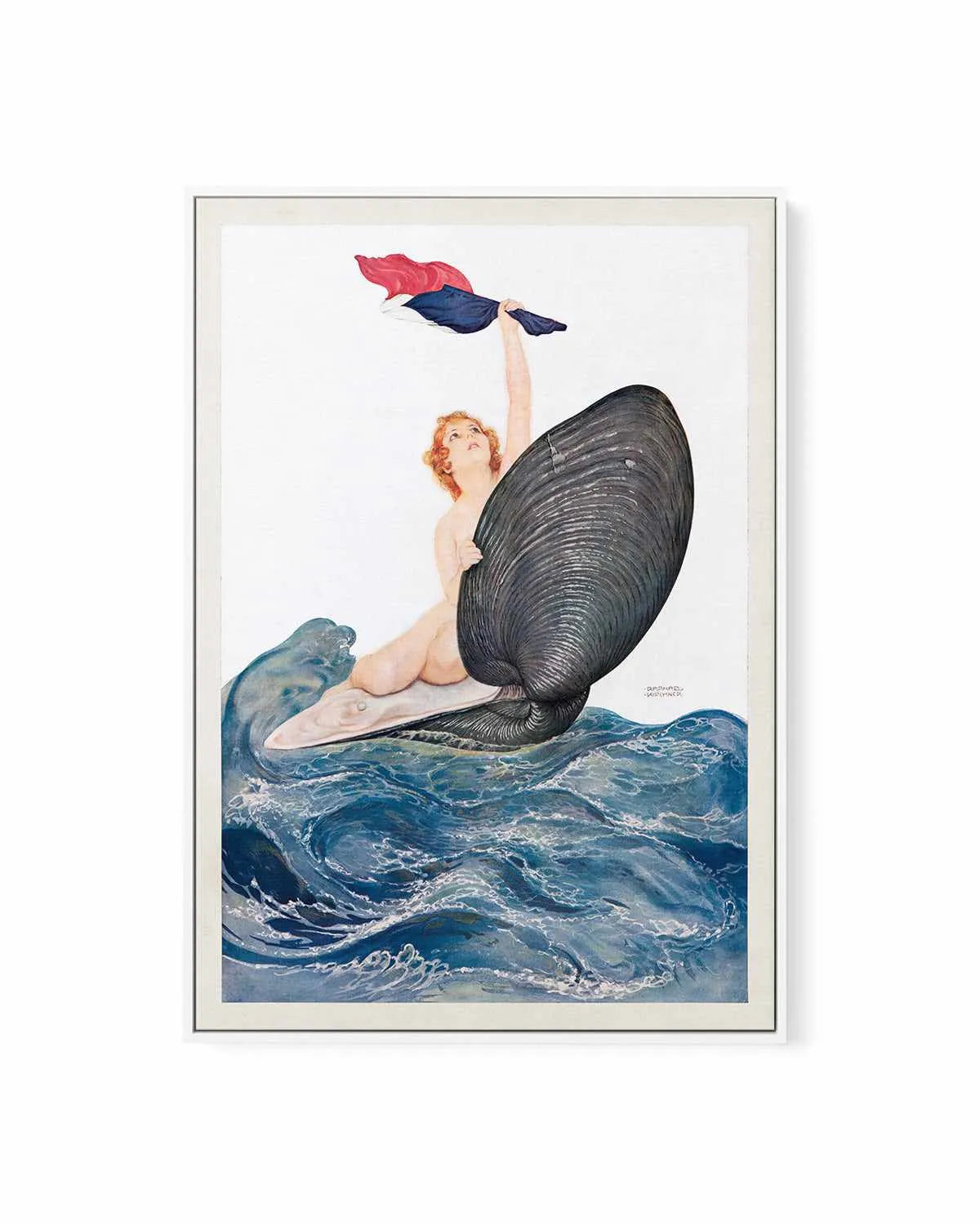 Clam Shell Vintage Poster | Framed Canvas Art Print from Olive et Oriel where you can shop wallpaper and artworks online
