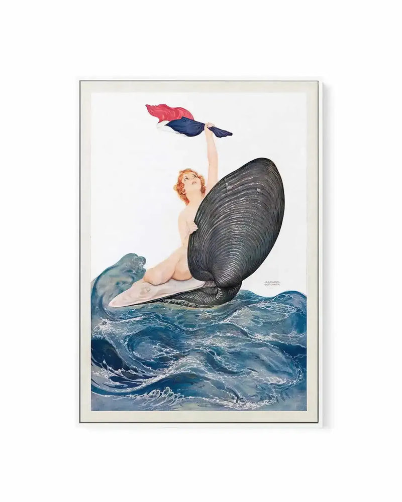 Clam Shell Vintage Poster | Framed Canvas Art Print from Olive et Oriel where you can shop wallpaper and artworks online