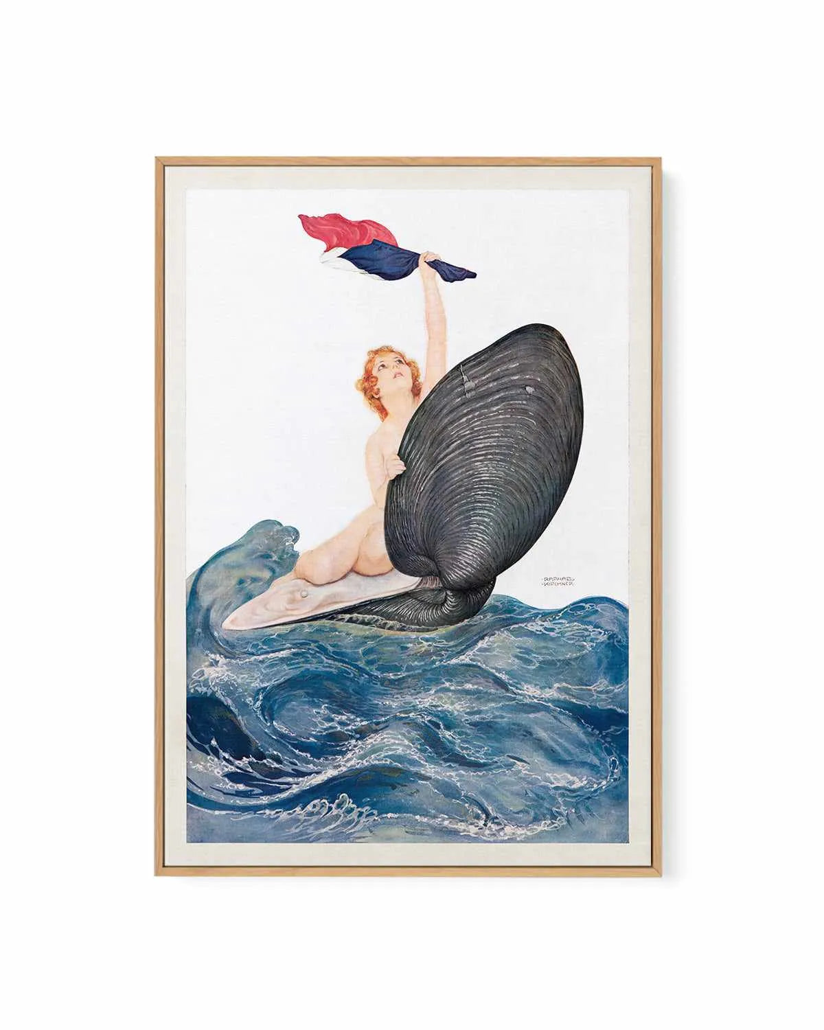 Clam Shell Vintage Poster | Framed Canvas Art Print from Olive et Oriel where you can shop wallpaper and artworks online