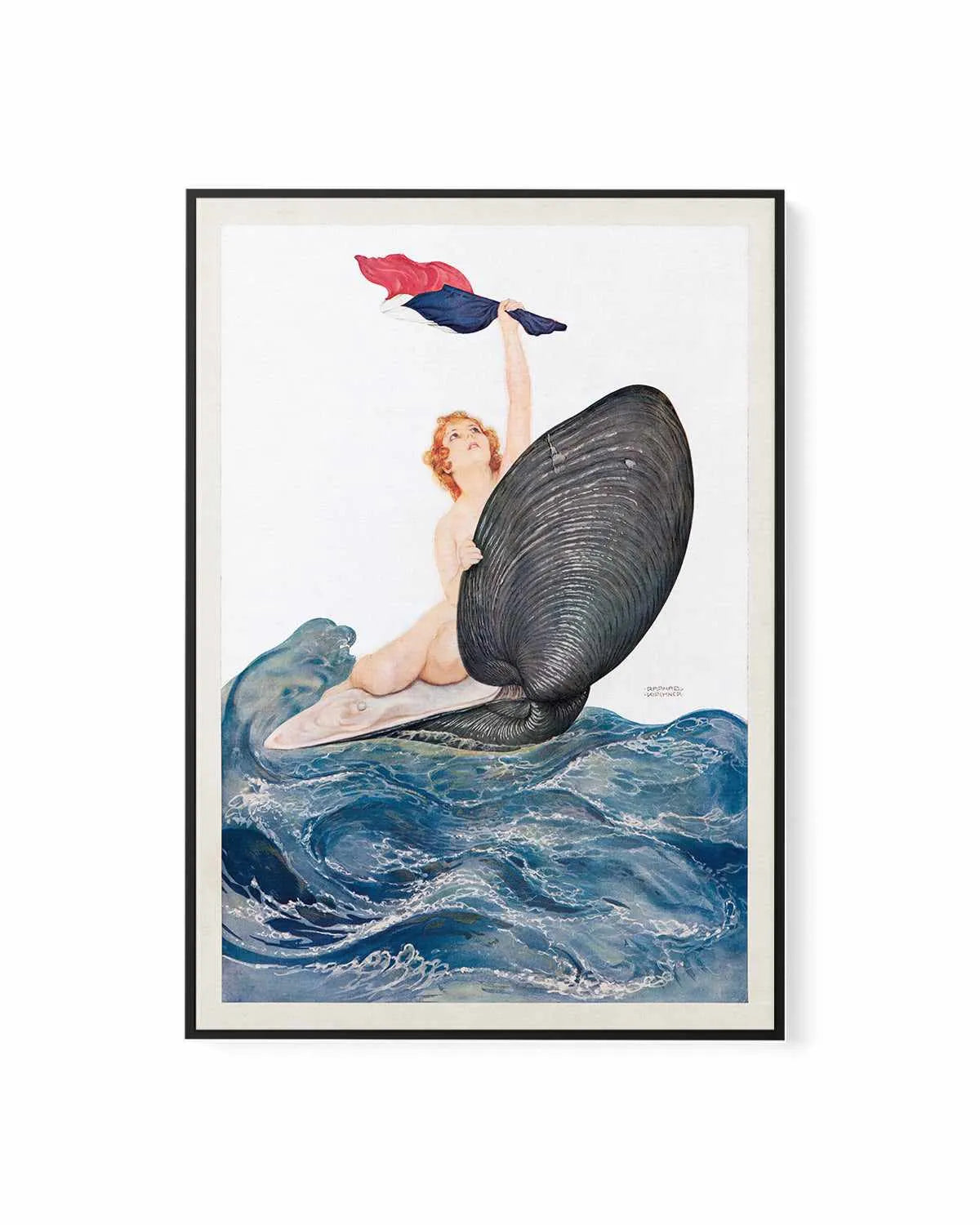 Clam Shell Vintage Poster | Framed Canvas Art Print from Olive et Oriel where you can shop wallpaper and artworks online