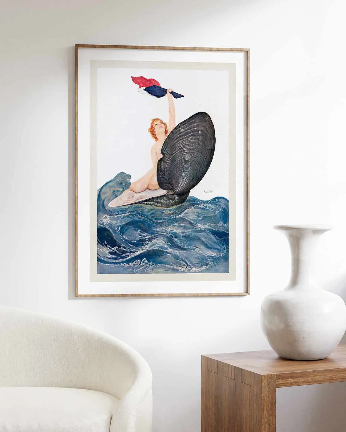 Clam Shell Vintage Poster Art Print from Olive et Oriel where you can shop wallpaper and artworks online