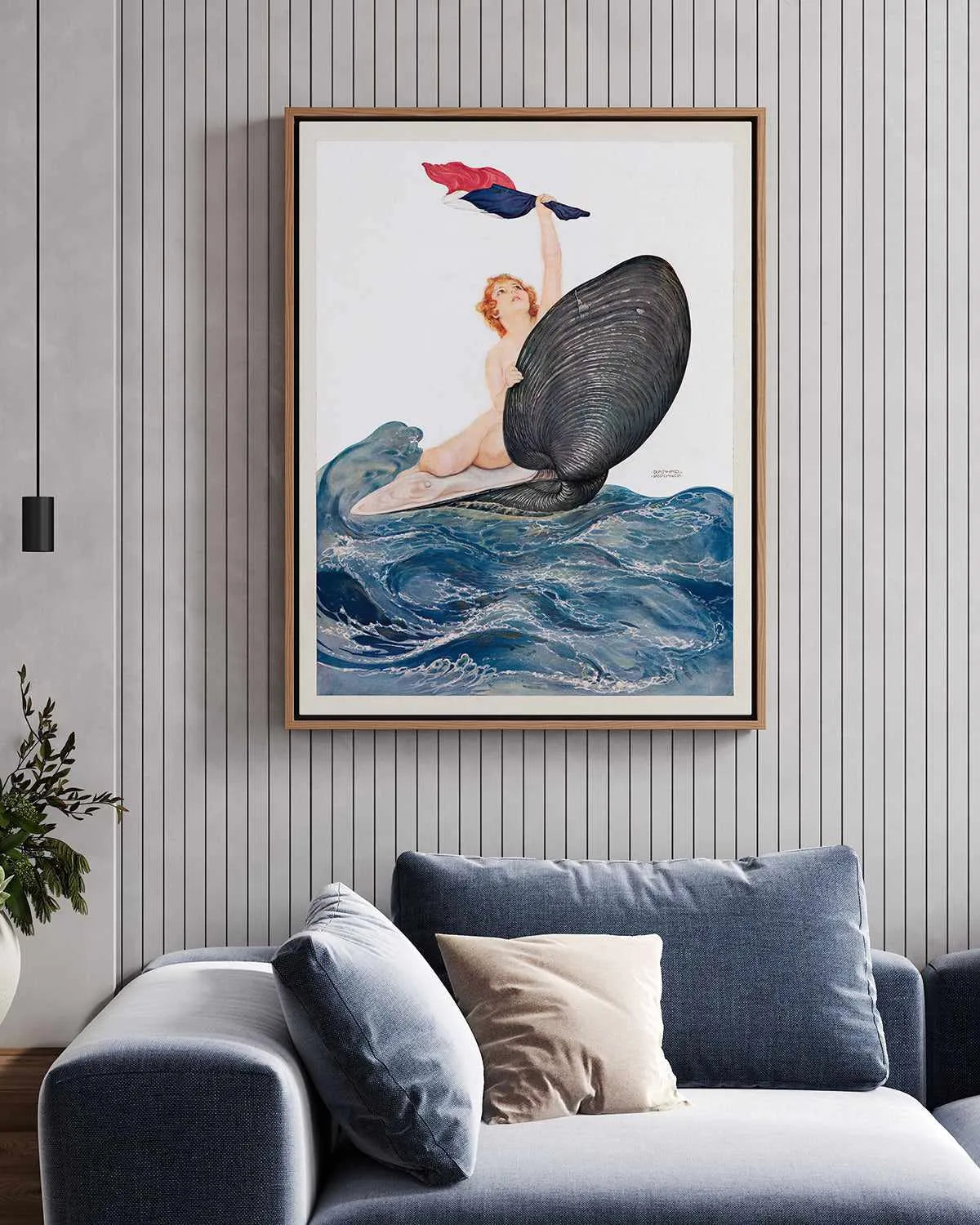 Clam Shell Vintage Poster | Framed Canvas Art Print from Olive et Oriel where you can shop wallpaper and artworks online
