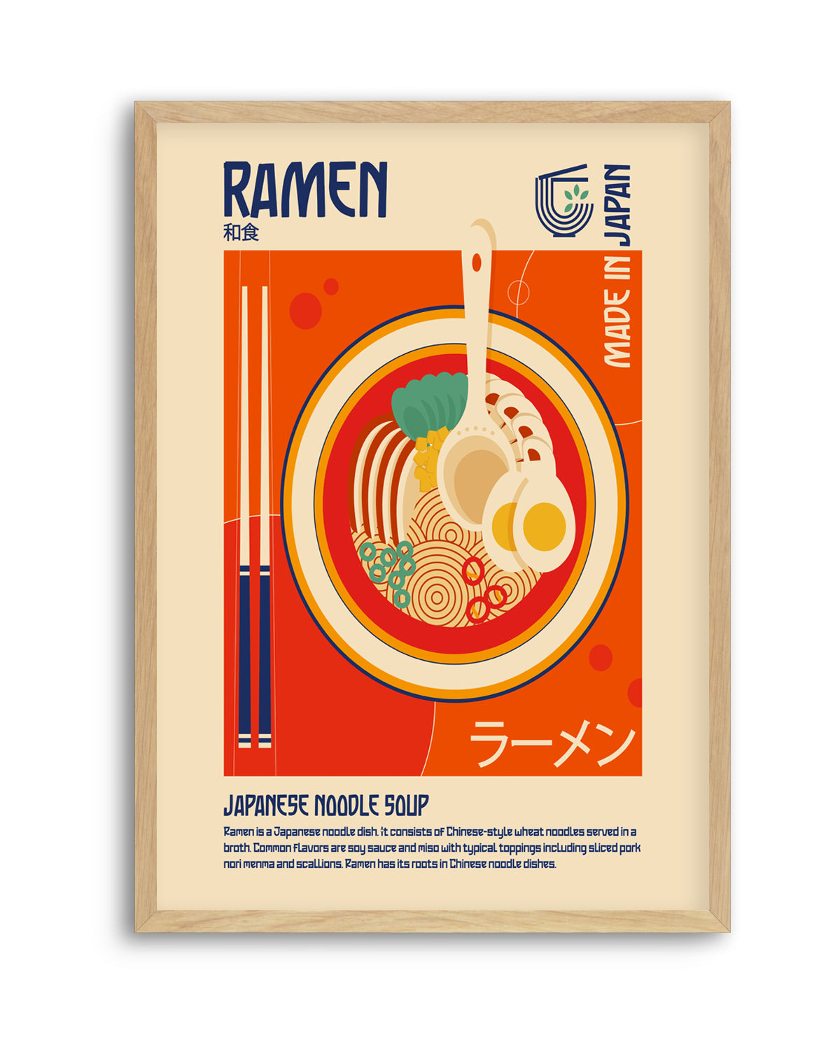 Classic Japanese Ramen by Retrodome | Art Print