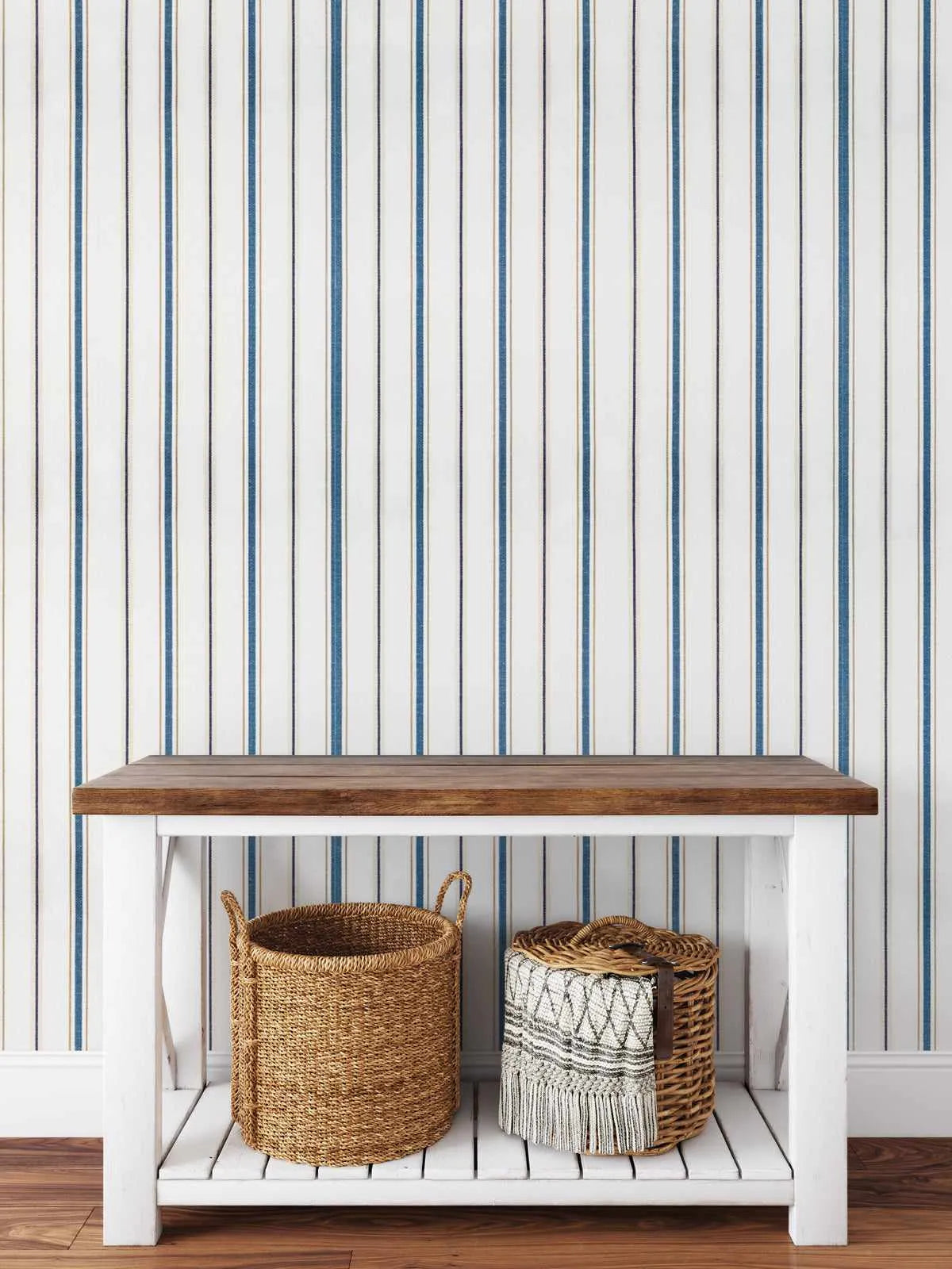 Classic Nautical Stripe Wallpaper-Wallpaper-Buy Kids Removable Wallpaper Online Our Custom Made Children√¢‚Ç¨‚Ñ¢s Wallpapers Are A Fun Way To Decorate And Enhance Boys Bedroom Decor And Girls Bedrooms They Are An Amazing Addition To Your Kids Bedroom Walls Our Collection of Kids Wallpaper Is Sure To Transform Your Kids Rooms Interior Style From Pink Wallpaper To Dinosaur Wallpaper Even Marble Wallpapers For Teen Boys Shop Peel And Stick Wallpaper Online Today With Olive et Oriel