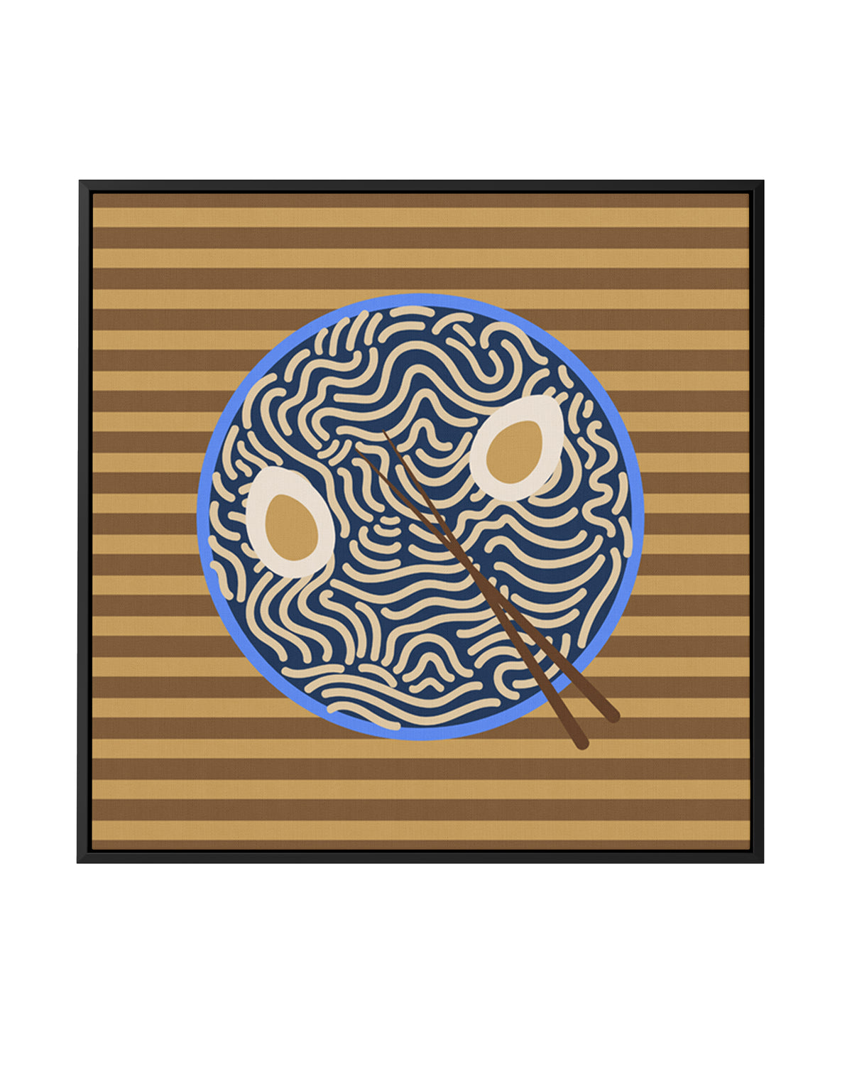 Classic Ramen Bowl by Olena Kovalova | Framed Canvas Art Print