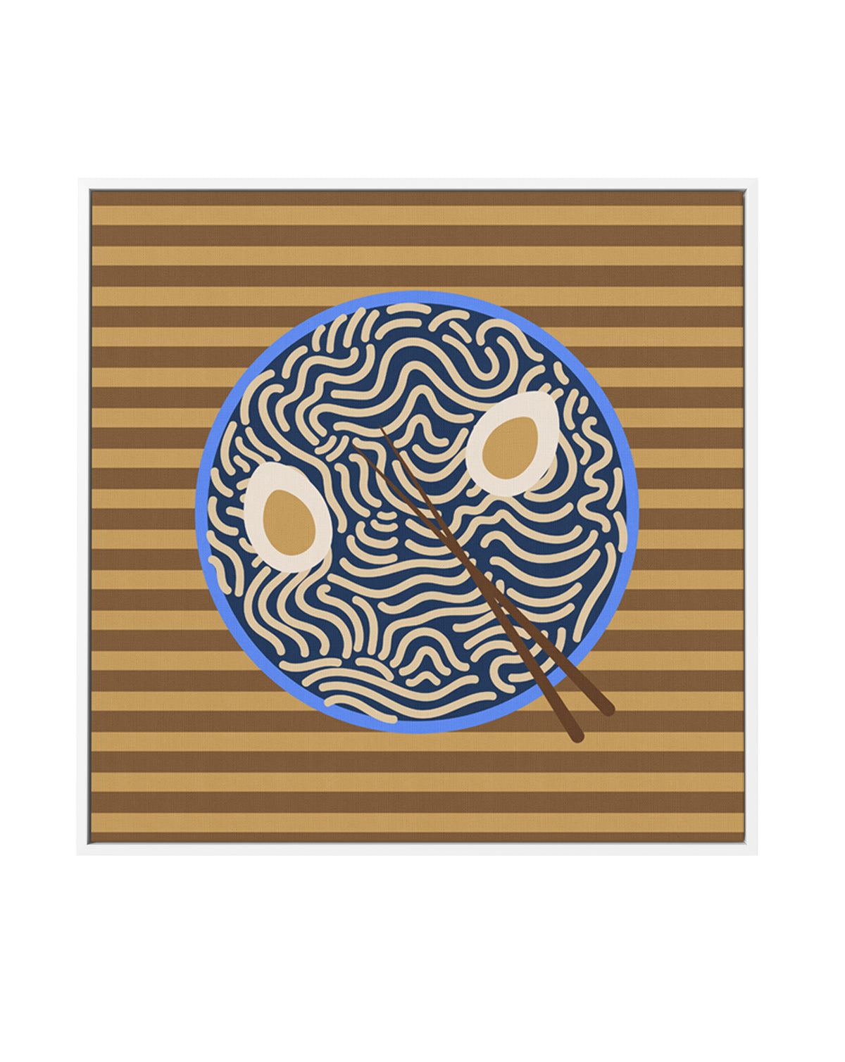 Classic Ramen Bowl by Olena Kovalova | Framed Canvas Art Print