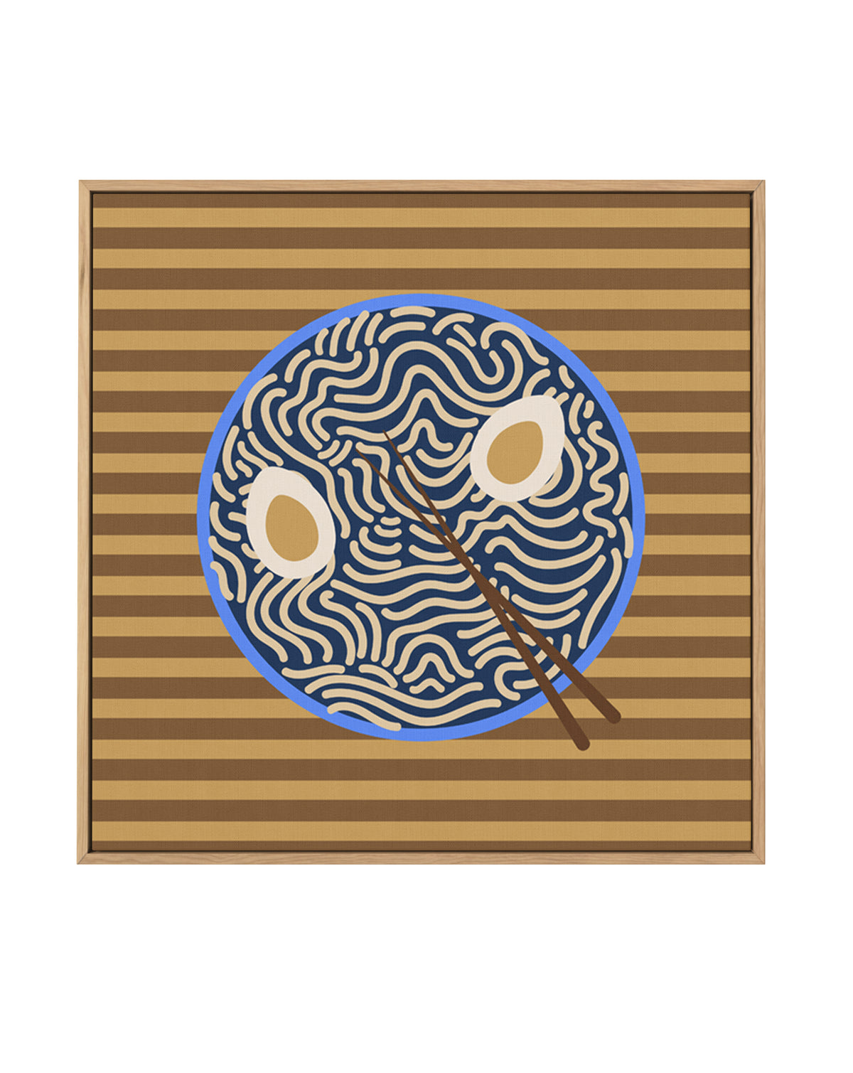 Classic Ramen Bowl by Olena Kovalova | Framed Canvas Art Print