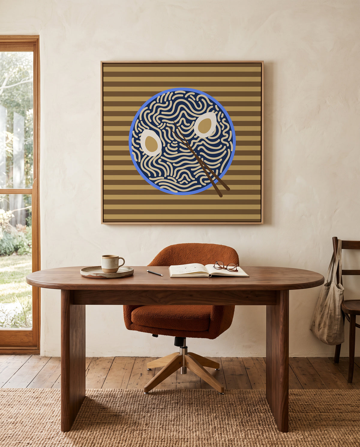 Classic Ramen Bowl by Olena Kovalova | Framed Canvas Art Print