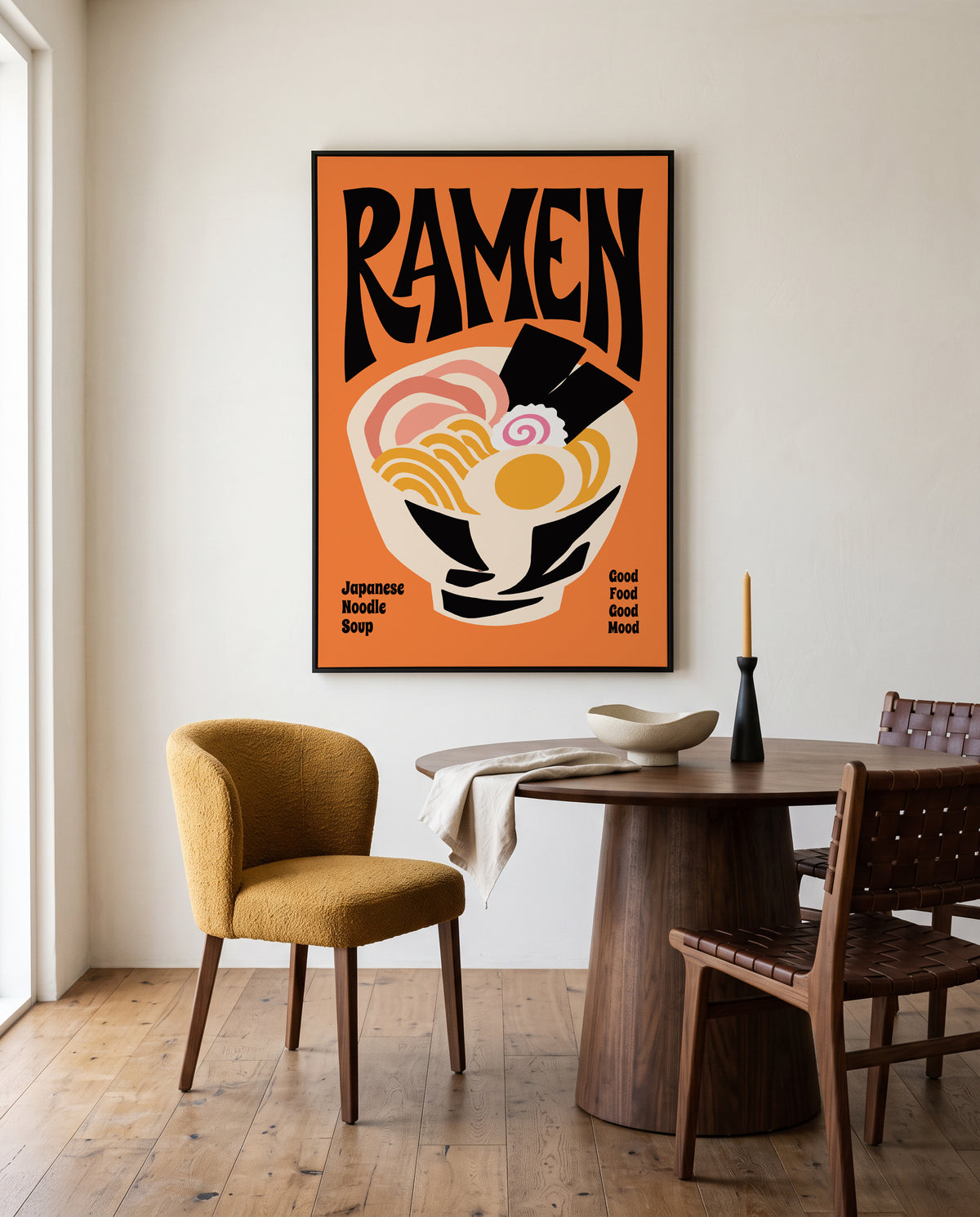 Classic Ramen Bowl by Patryk Krygowski | Framed Canvas Art Print