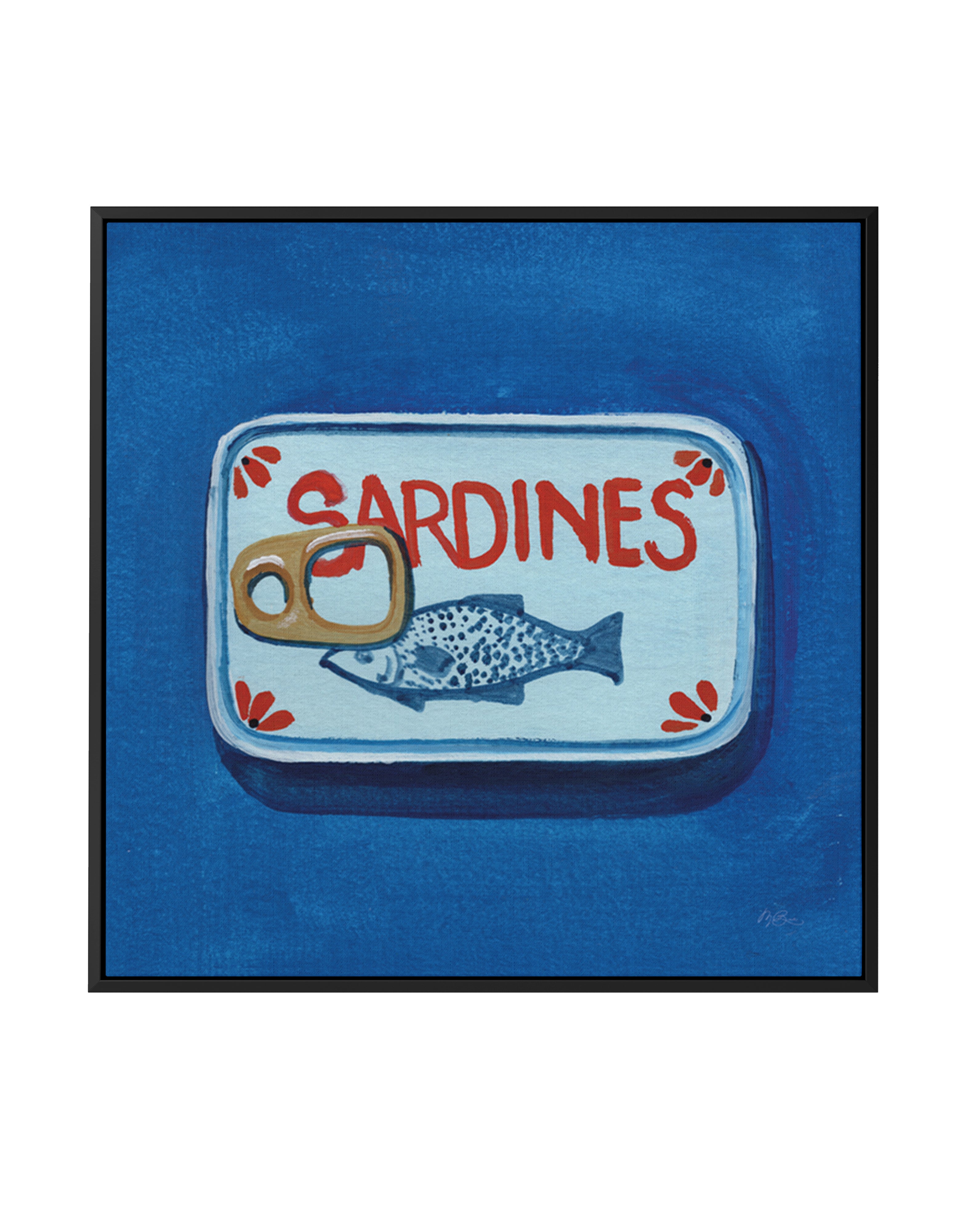 Classic Sardine Tin | Framed Canvas Art Print