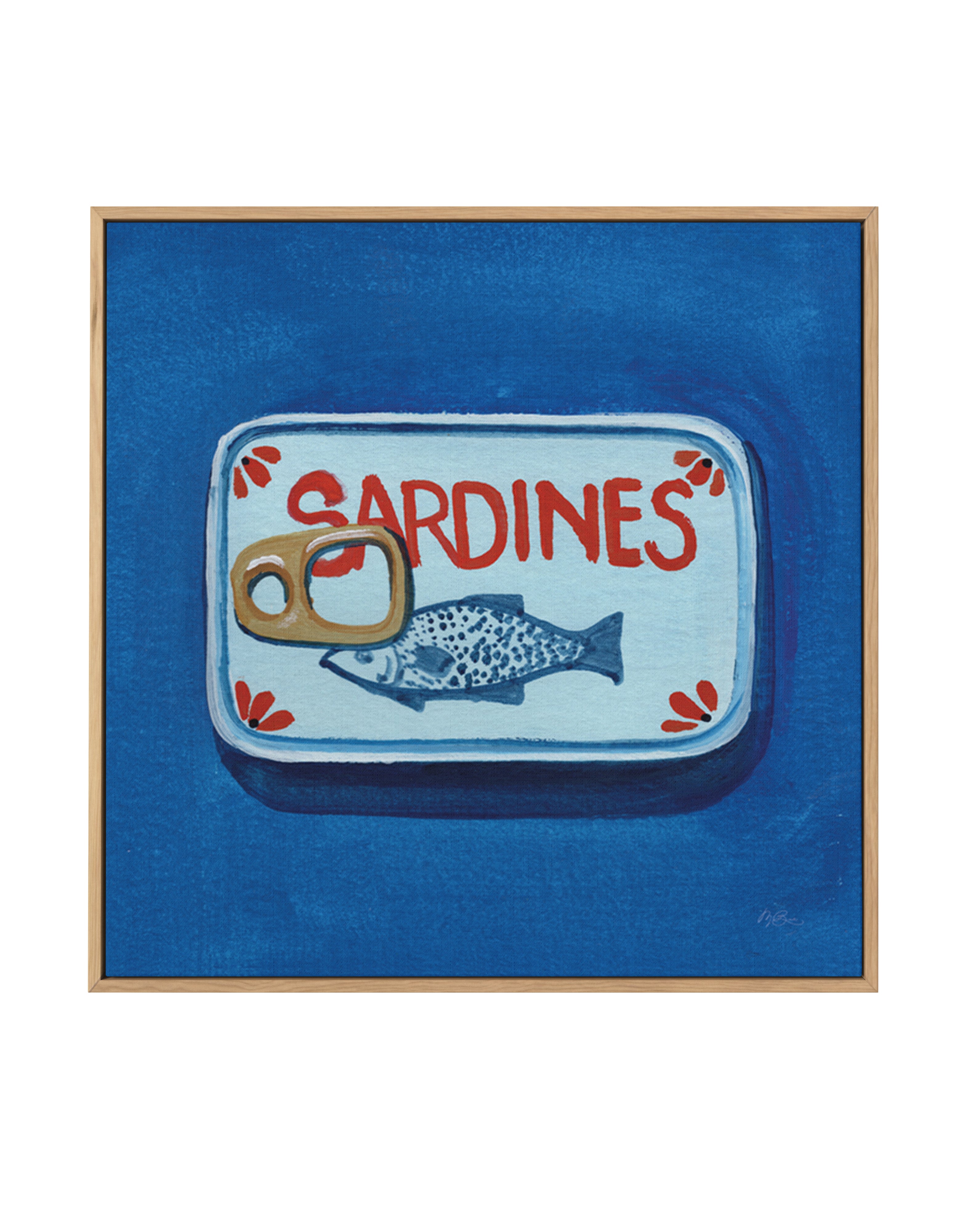 Classic Sardine Tin | Framed Canvas Art Print