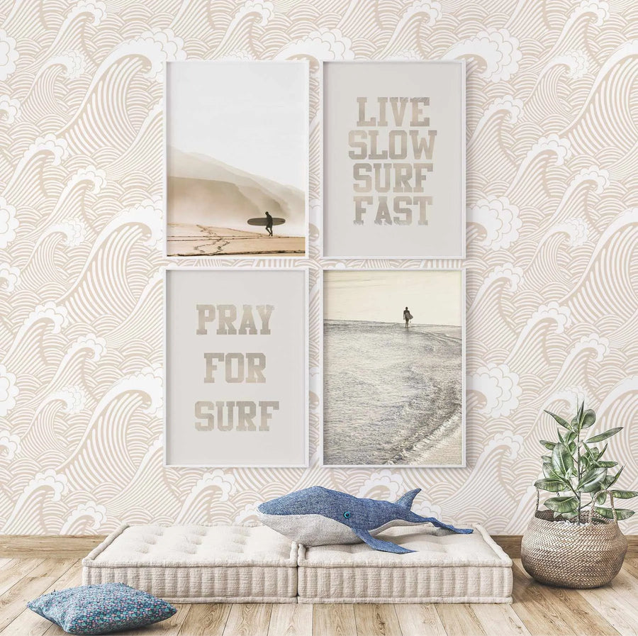 Classic Waves in Sand Wallpaper-Wallpaper-Buy Kids Removable Wallpaper Online Our Custom Made Children√¢‚Ç¨‚Ñ¢s Wallpapers Are A Fun Way To Decorate And Enhance Boys Bedroom Decor And Girls Bedrooms They Are An Amazing Addition To Your Kids Bedroom Walls Our Collection of Kids Wallpaper Is Sure To Transform Your Kids Rooms Interior Style From Pink Wallpaper To Dinosaur Wallpaper Even Marble Wallpapers For Teen Boys Shop Peel And Stick Wallpaper Online Today With Olive et Oriel