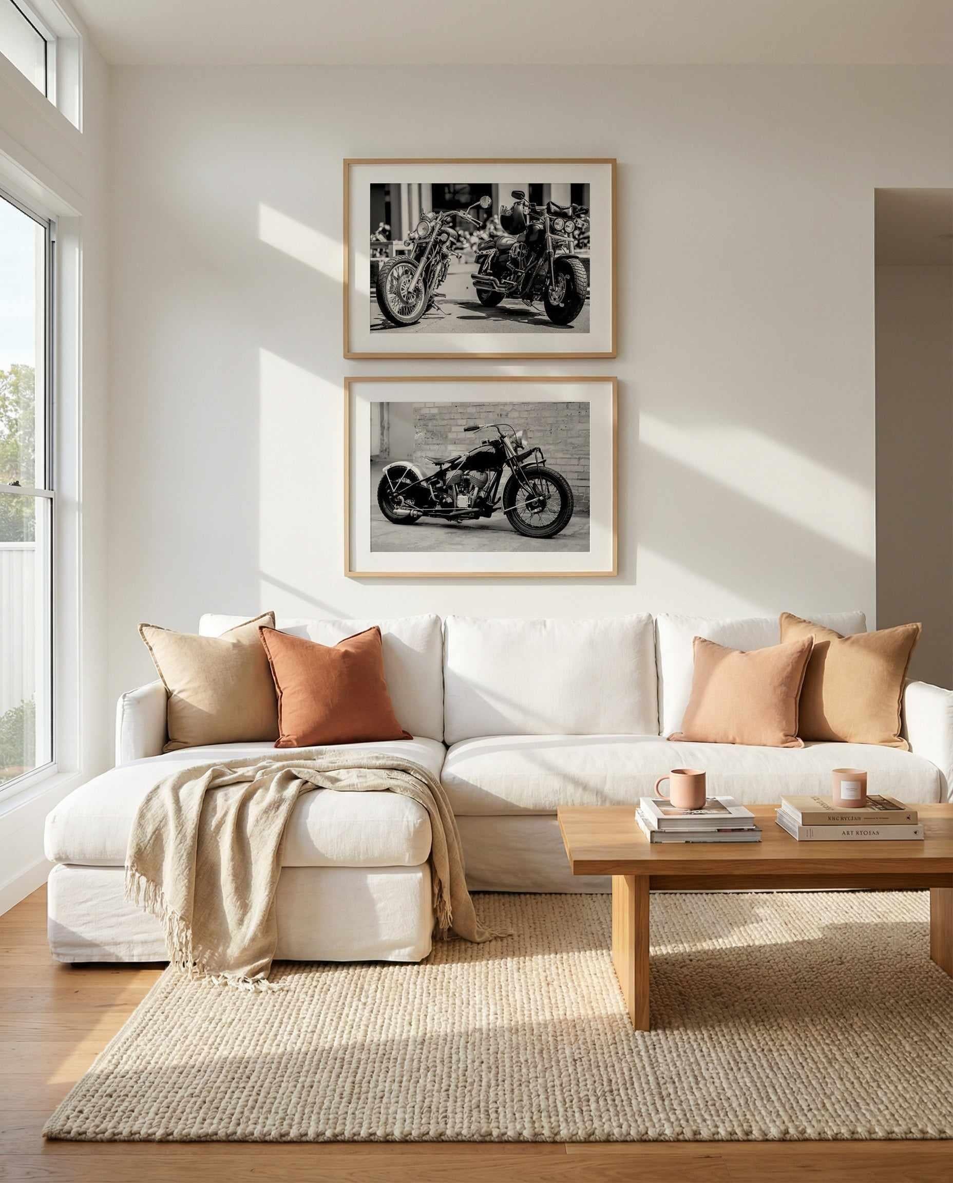 Classic Motorcycle I & II Art Print Set of 2 | Matching Wall Art from Olive et Oriel where you can shop wallpaper and artworks online