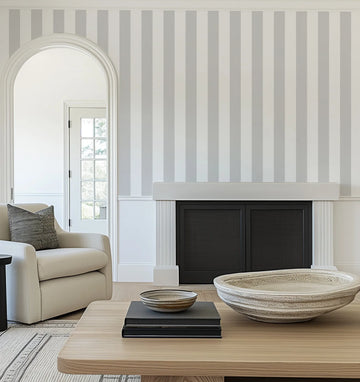 Classic Stripes Wallpaper | 4 Colour Options from Olive et Oriel where you can shop wallpaper and artworks online
