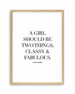 Classy & Fabulous | Coco Chanel Art Print