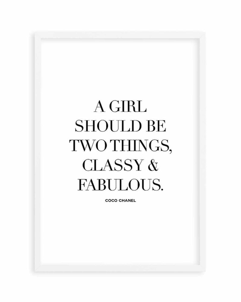 SHOP Classy & Fabulous  Coco Chanel Typographic Fashion Quote Art