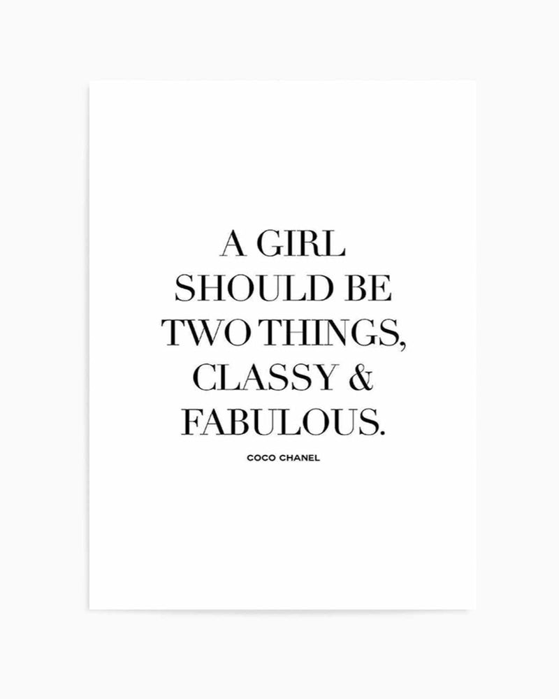 Coco Chanel Fashion Not Clothes Quote Wall Art Print - Wild Wall Art