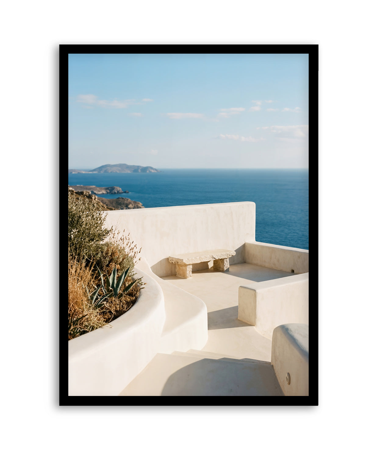 Clifftop Terrace View | Art Print