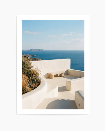 Clifftop Terrace View | Art Print