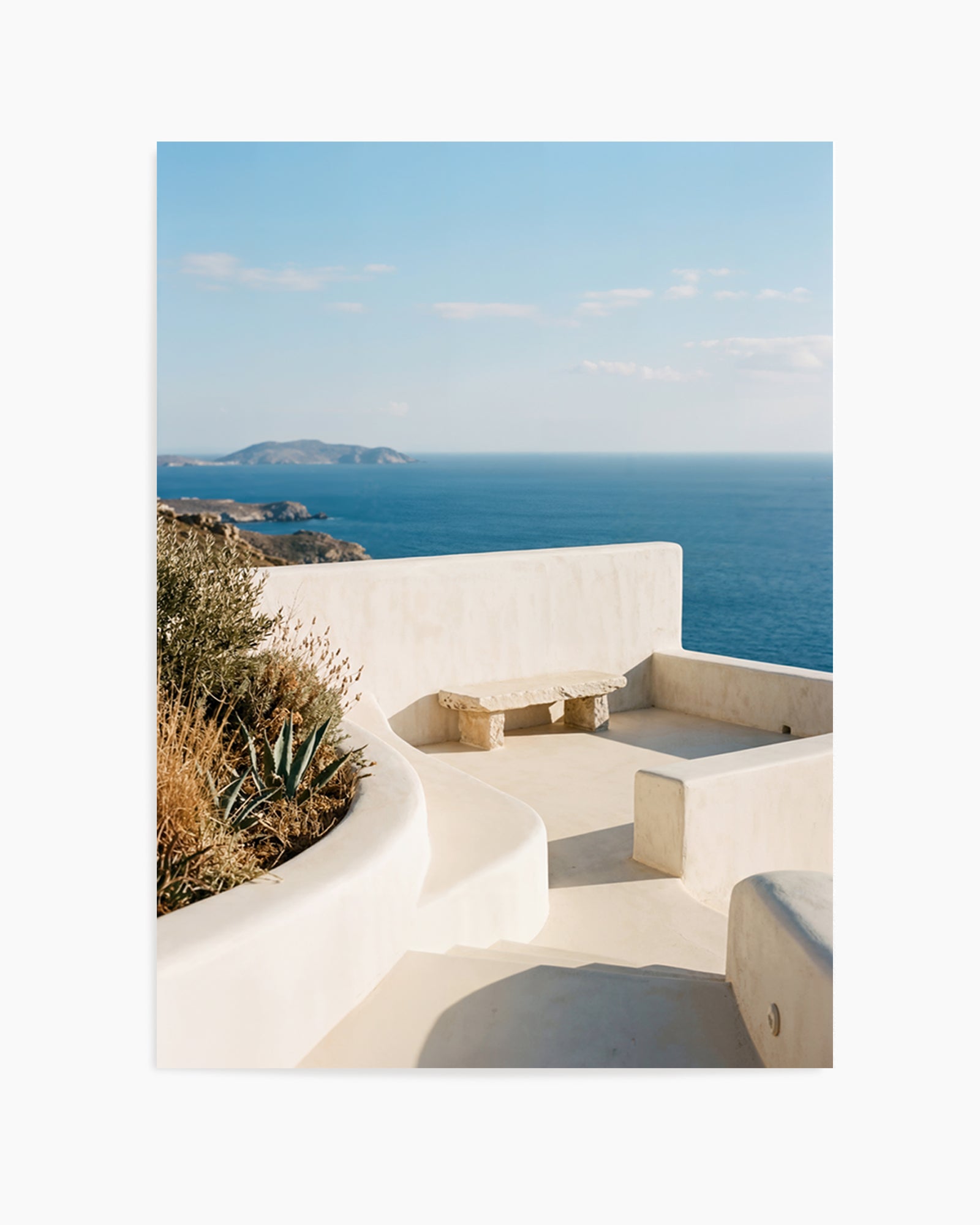 Clifftop Terrace View | Art Print