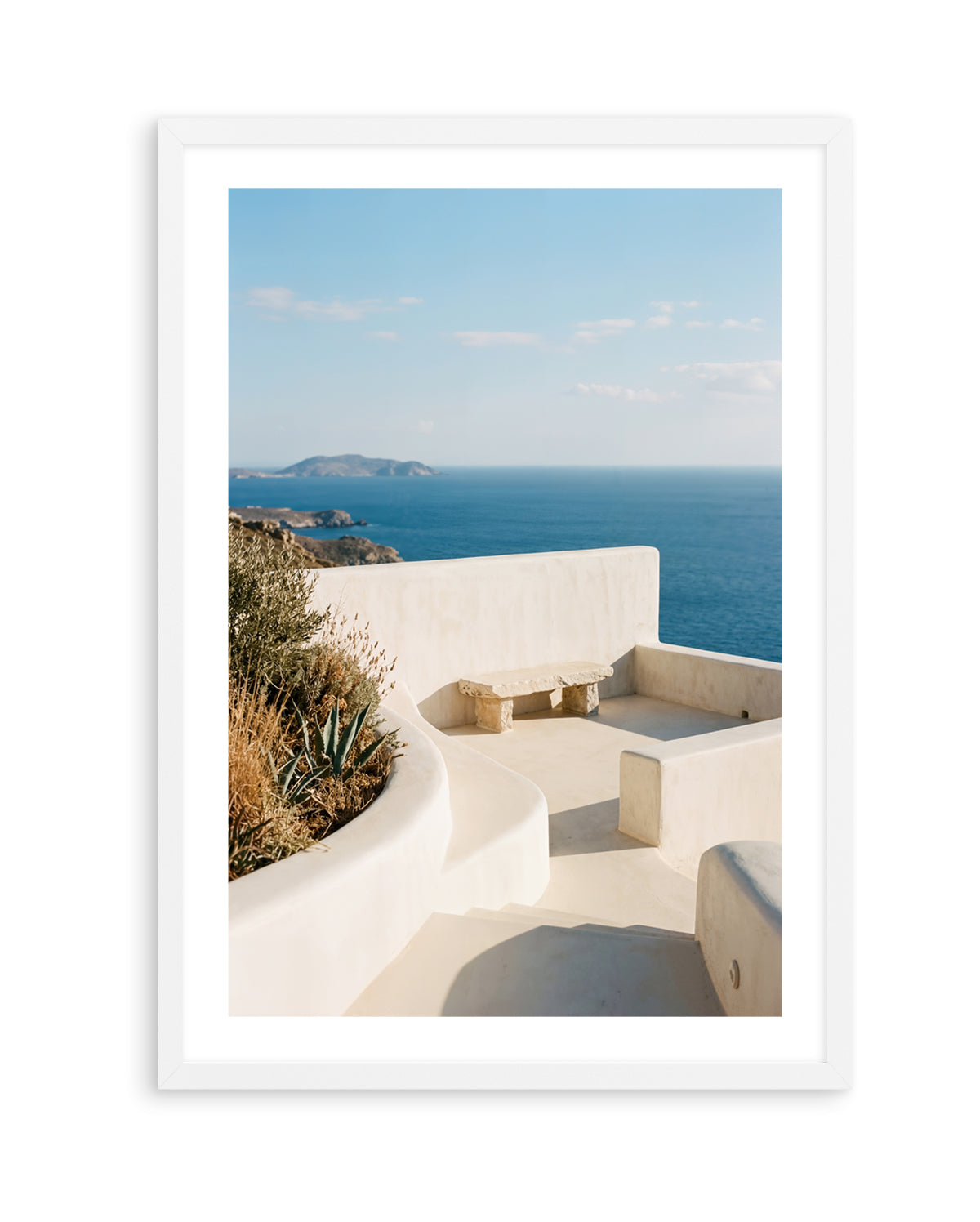 Clifftop Terrace View | Art Print