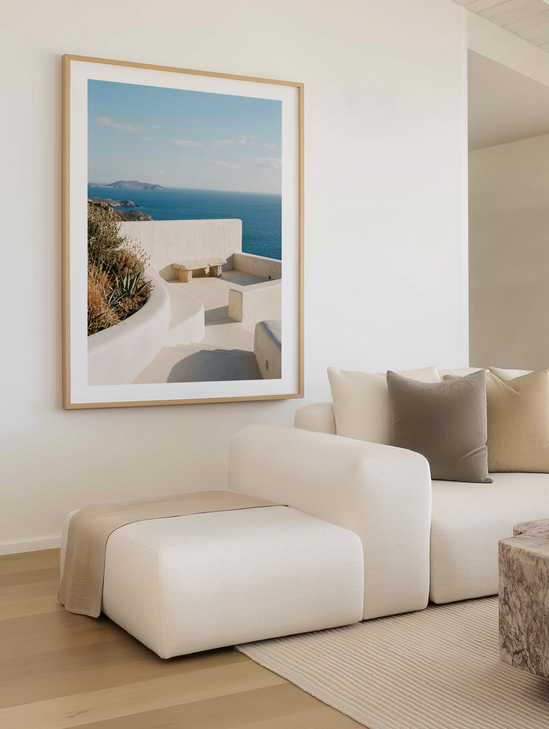 Clifftop Terrace View | Art Print
