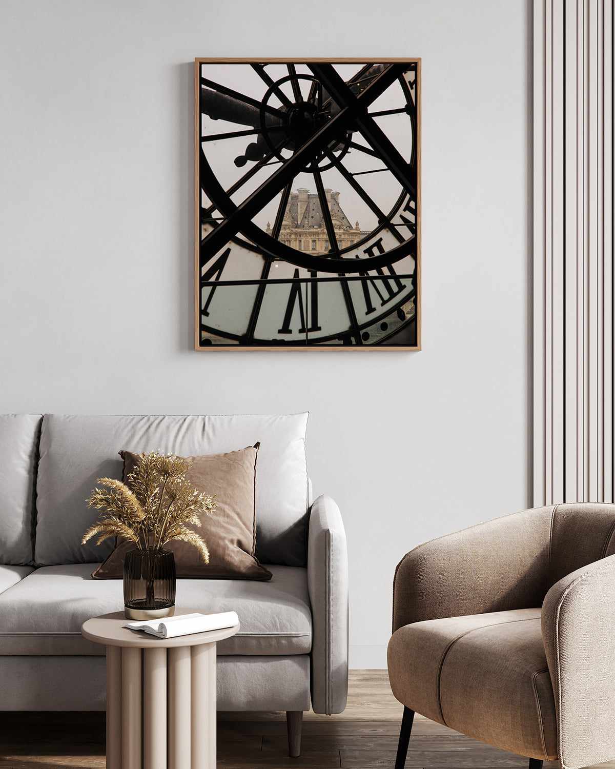 Clock Tower by Jovani Demetrie | Framed Canvas Art Print