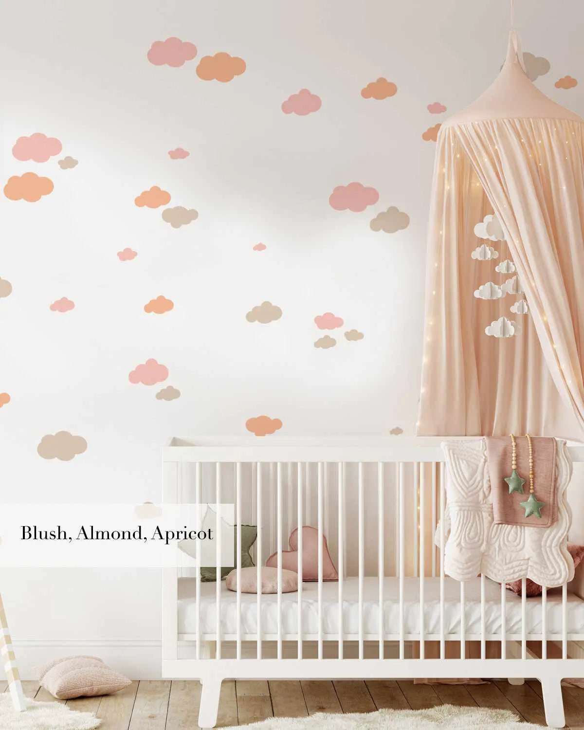 White Cloud Wall Stickers Sun Wall Decal Nursery Wall Decor Kids Wall Decals Peel And Stick Wall