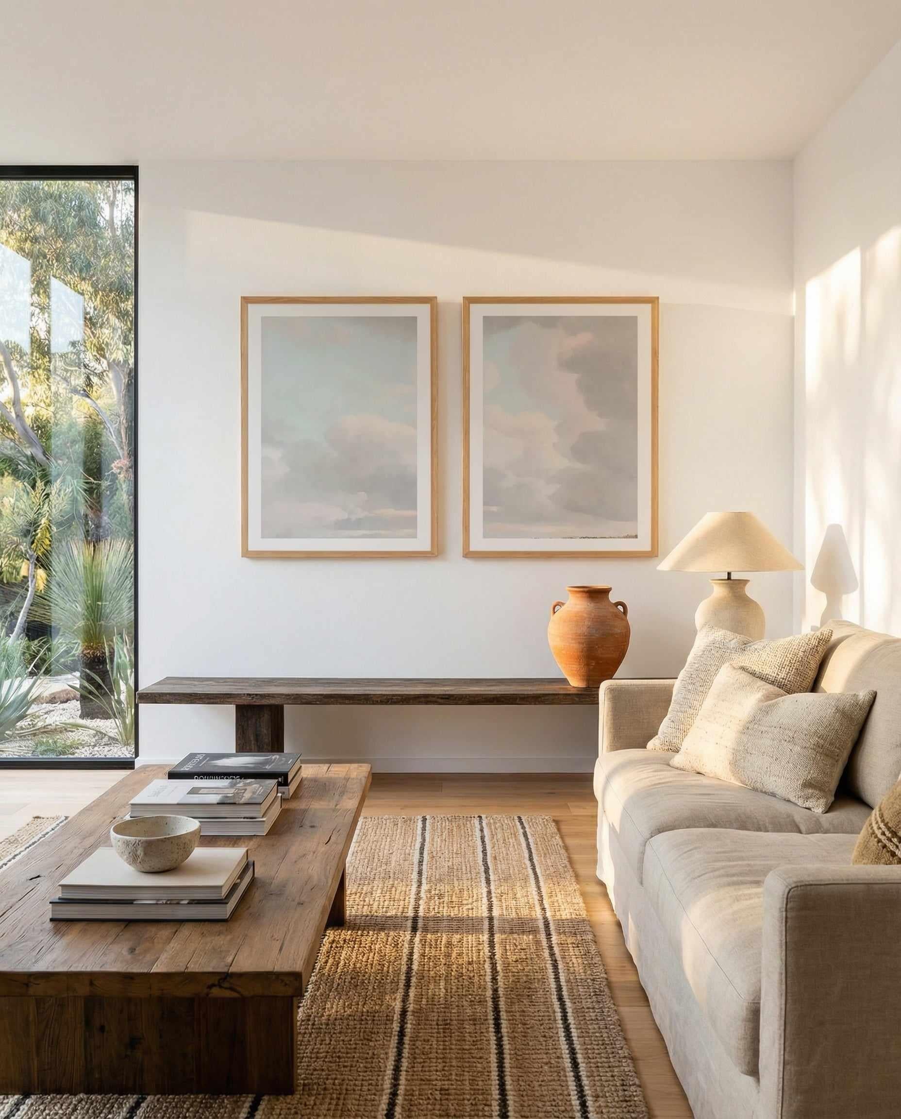 Clouds at Dusk I & II Art Print Set of 2 | Matching Wall Art