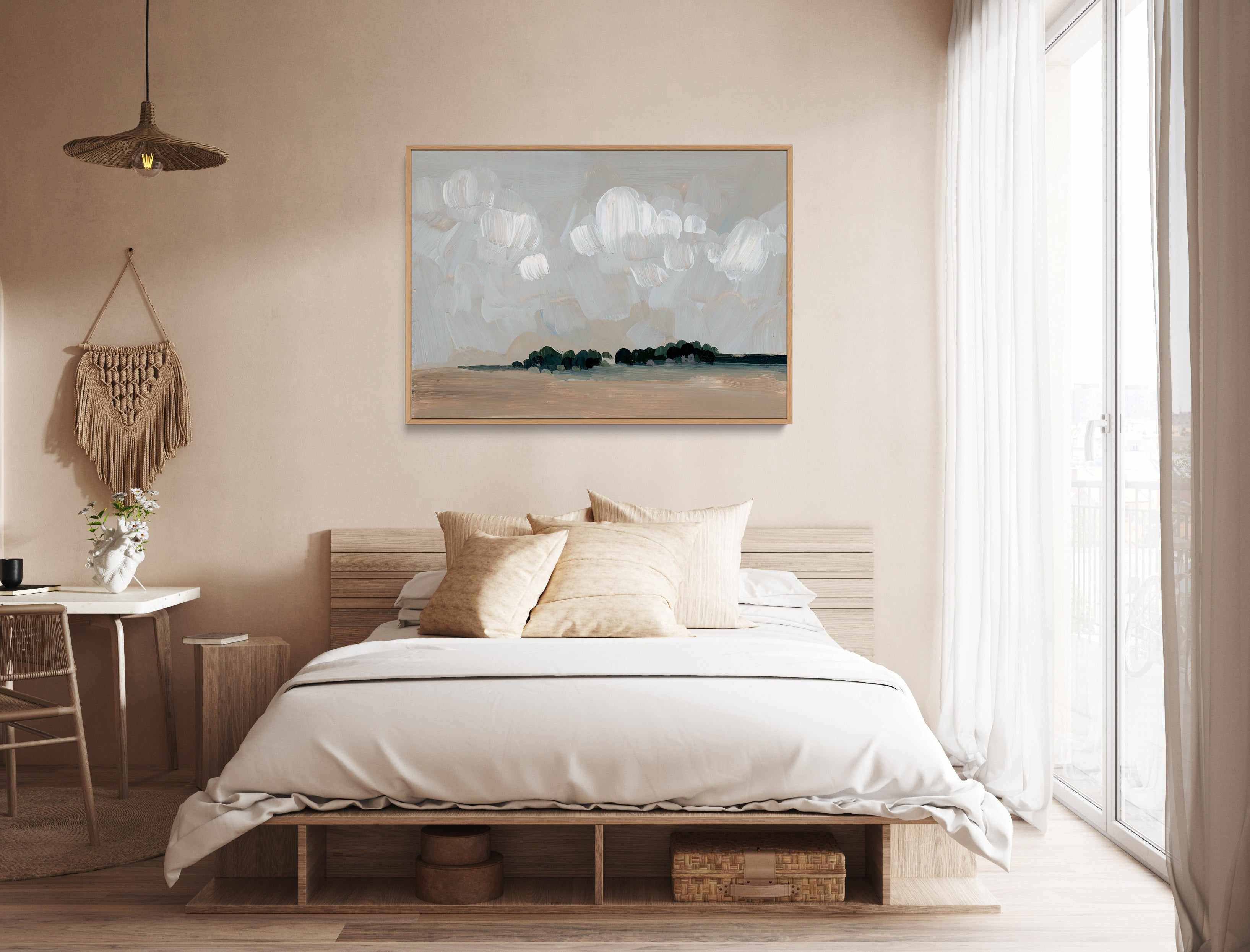 Cloudy Afternoon By Shina Choi | Framed Canvas Art Print