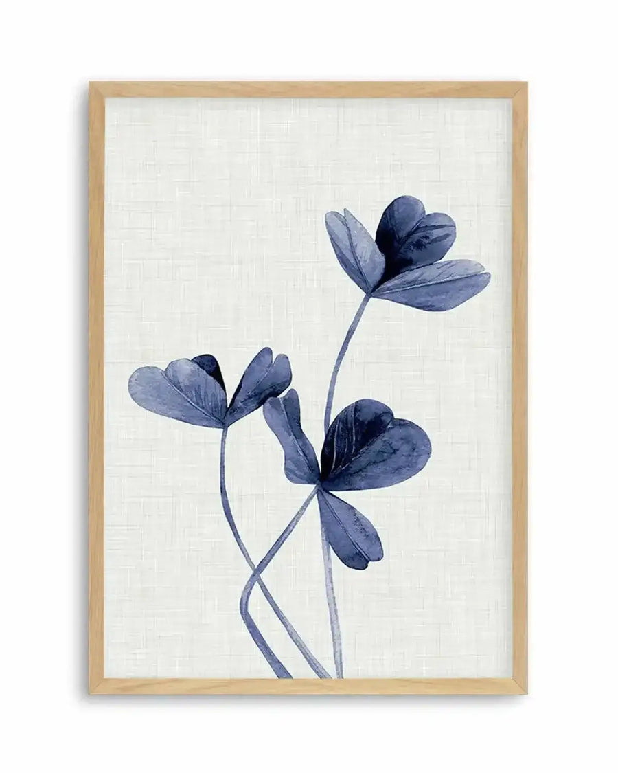 Clover | Navy Art Print from Olive et Oriel where you can shop wallpaper and artworks online