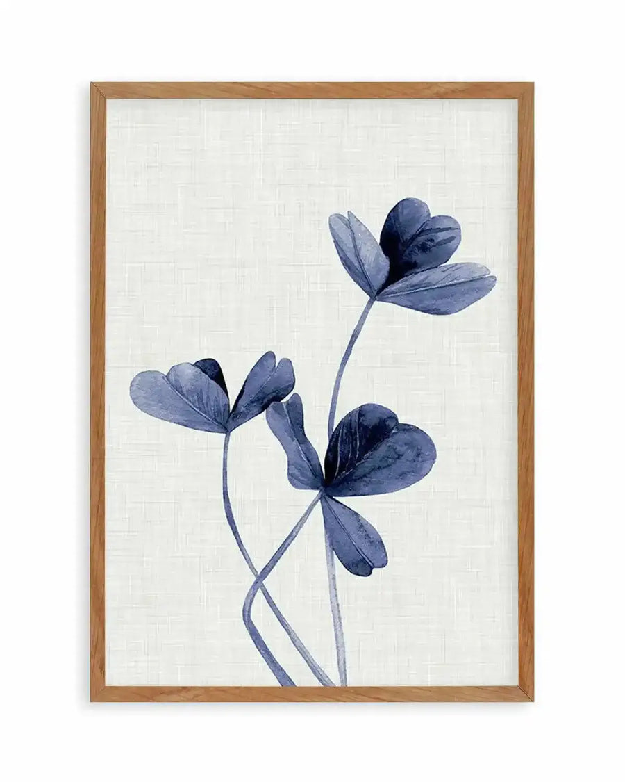 Clover | Navy Art Print from Olive et Oriel where you can shop wallpaper and artworks online